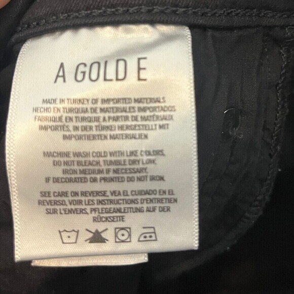 AGOLDE Sophie Crop Jeans Jet Black Mid Rise Dark Wash Women’s Size 25 - Picture 11 of 13